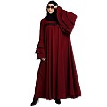 Loose Fit Umbrella abaya with bell sleeves- Maroon Loose Fit Umbrella abaya with bell sleeves- Maroon